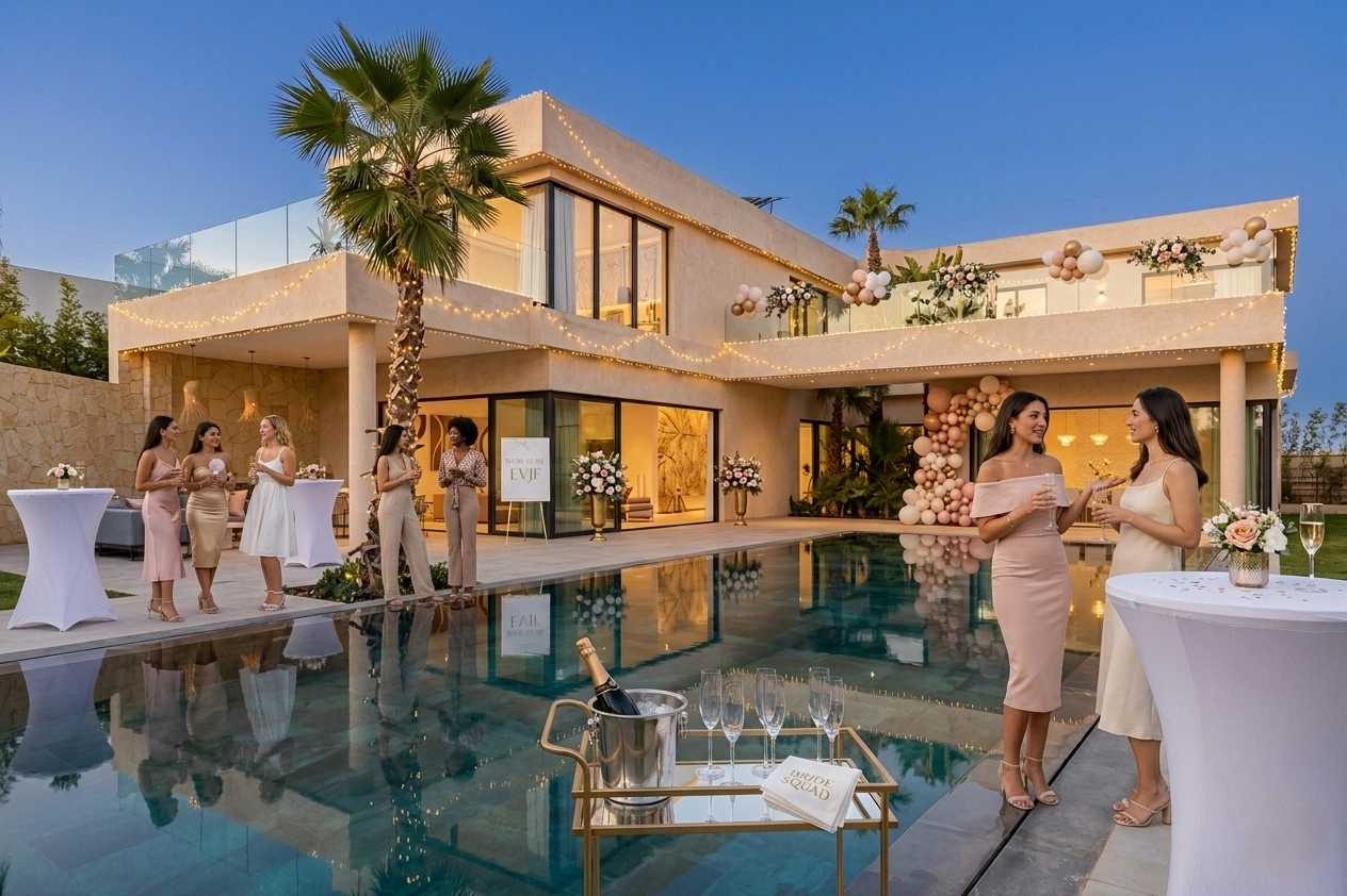 Bab Eden Location Villa Marrakech EVJF A Marrakech Dans Une Villa De Luxe Avec Piscine Decorations Et Champagne